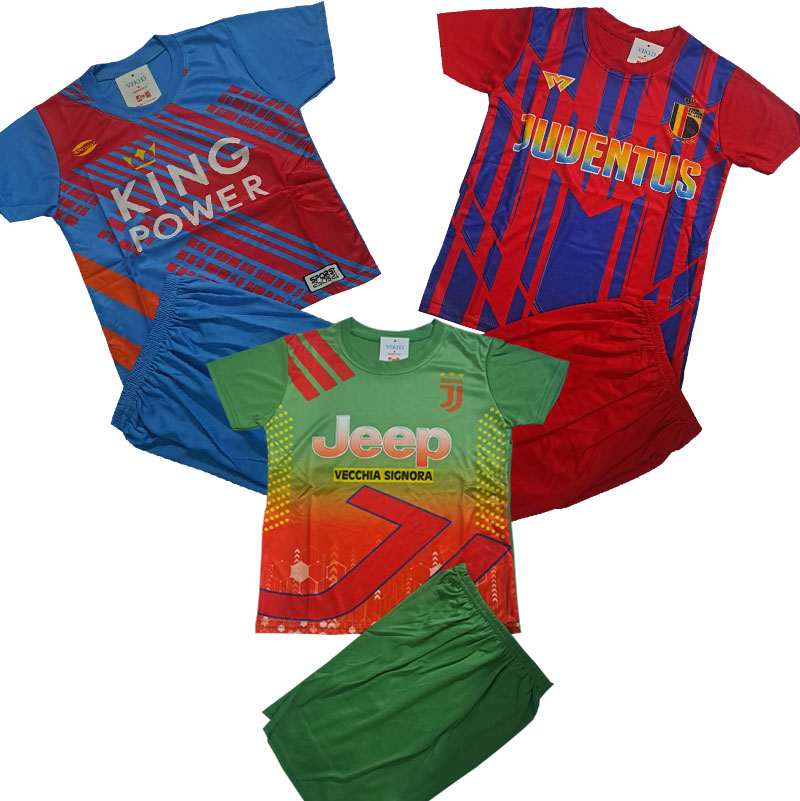 [HCM] Mẫu 3D Sét 3Bộ Đồ Thể Thao Trẻ Em Áo Đấu Câu Lạc Bộ Dành Cho Bé Trai Và Bé Gái Thời Trang Thun Lạnh Cho Bé Từ 6-45Kg- 3 Màu Khác nhau