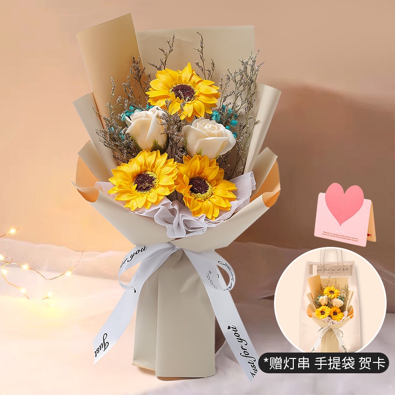 Hoả tốc bó hoa hồng sáp 3 bông làm quà tặng lễ tình nhân