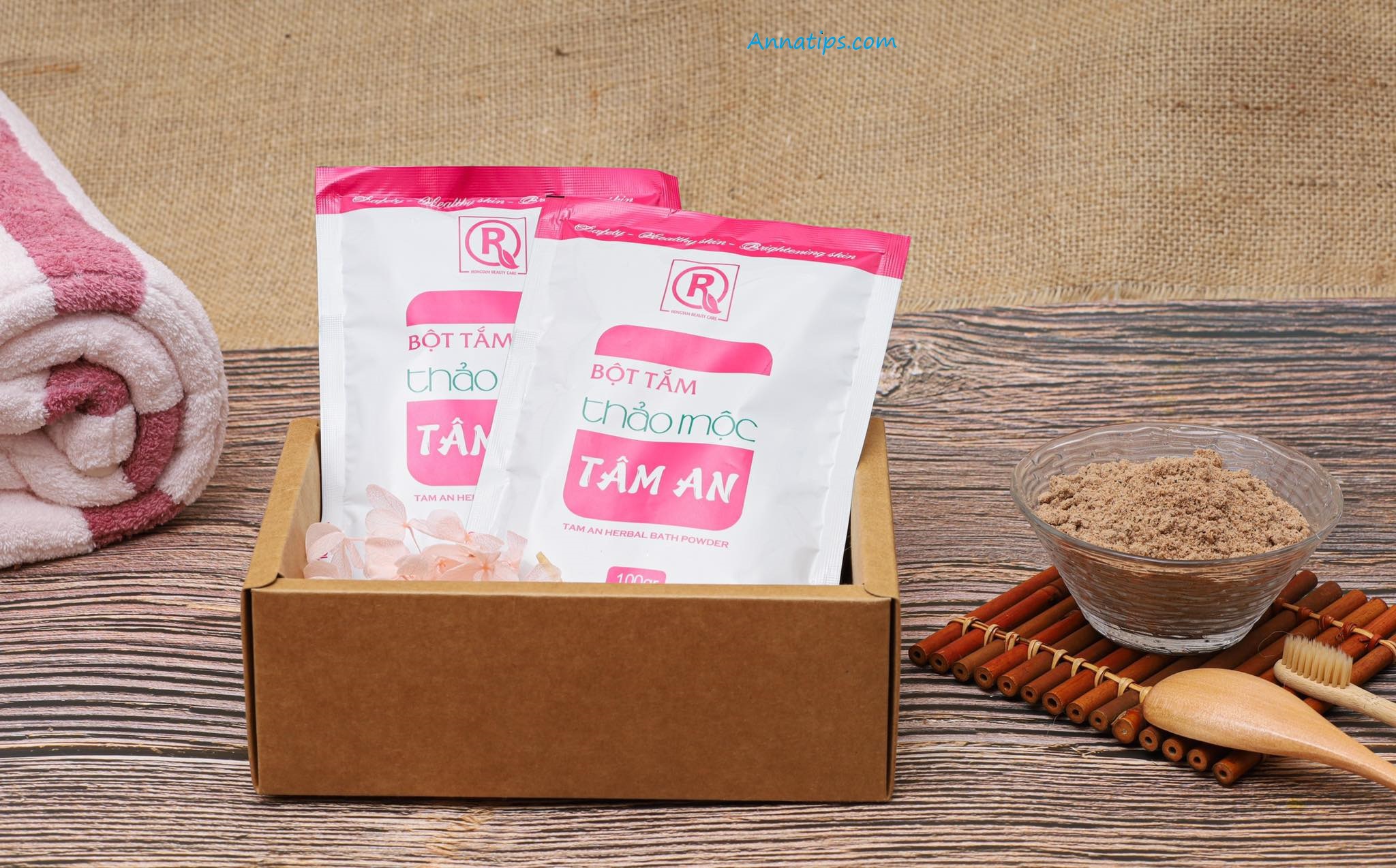 Bột tắm thảo mộc Tâm An gói 100gr HT1