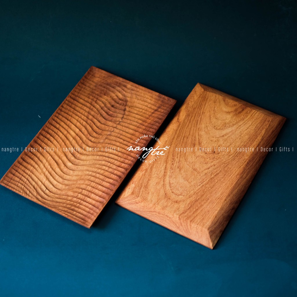 [HCM]Khay chữ nhật bằng gỗ đỏ/ Khay gỗ decor (33X20cm)