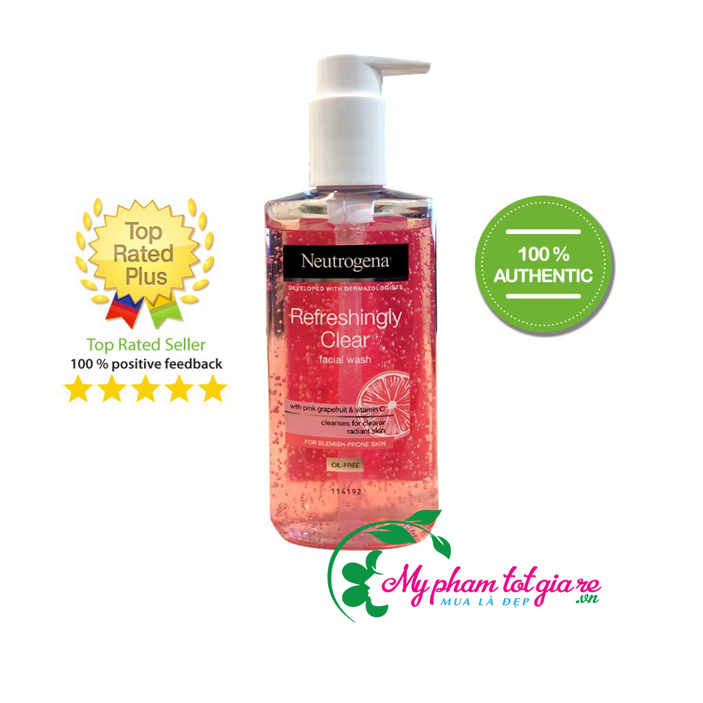 Sữa Rửa Mặt Bưởi Hồng Neutrogena Refreshingly Clear Facial Wash 200ml Mẫu mới