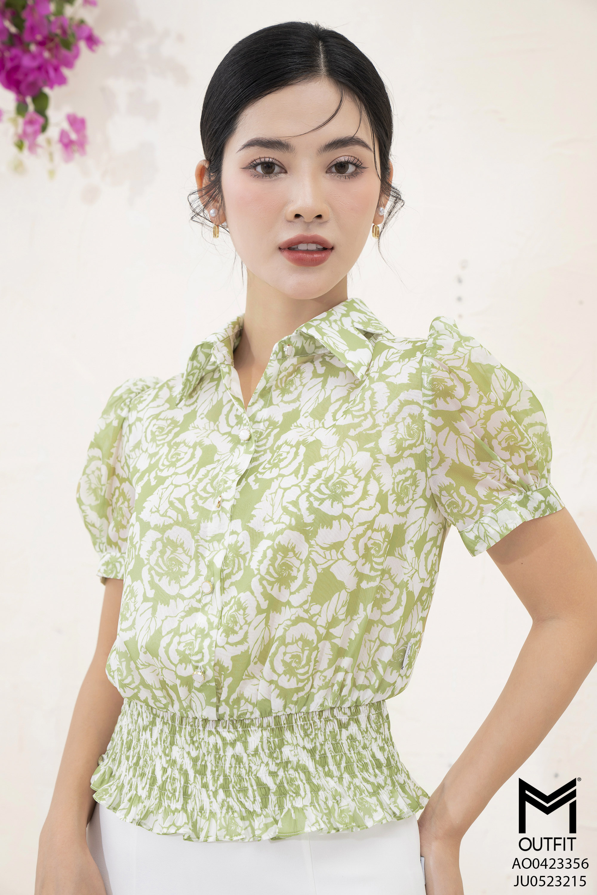 Áo sơ mi cổ đức, bo chun gấu cao cấp chuẩn form Mmoutfit