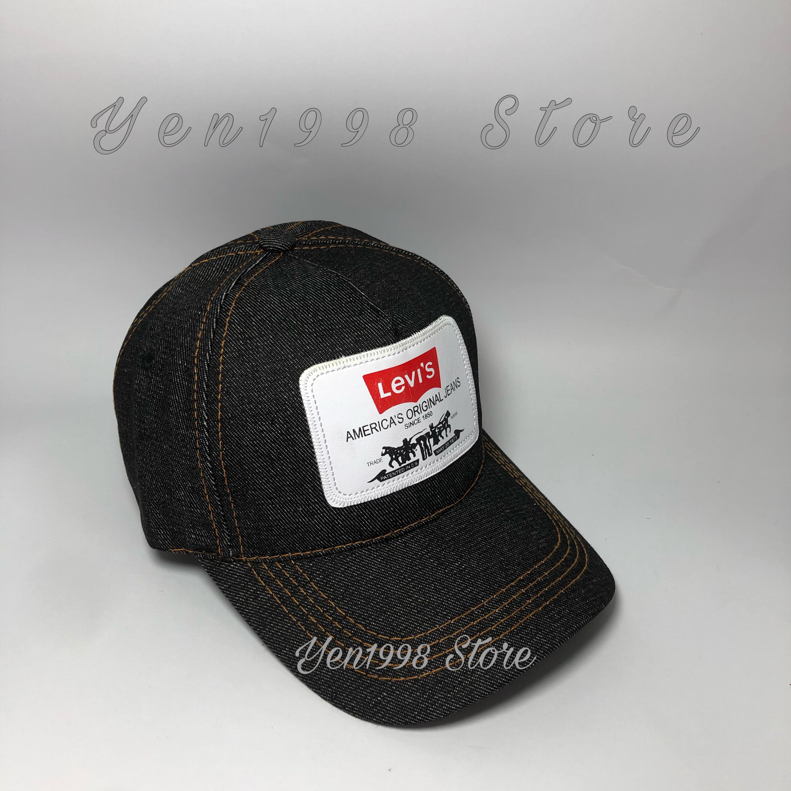 Nón Kết Nam Nữ, Mũ Lưỡi Trai Vải Jean (Hình Thật)
