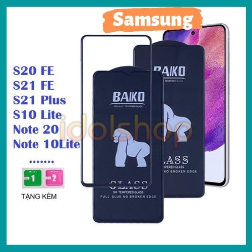 Cường lực baiko full màn samsung note 20, note 10 lite, s20 fe, s21 plus, s21 fe