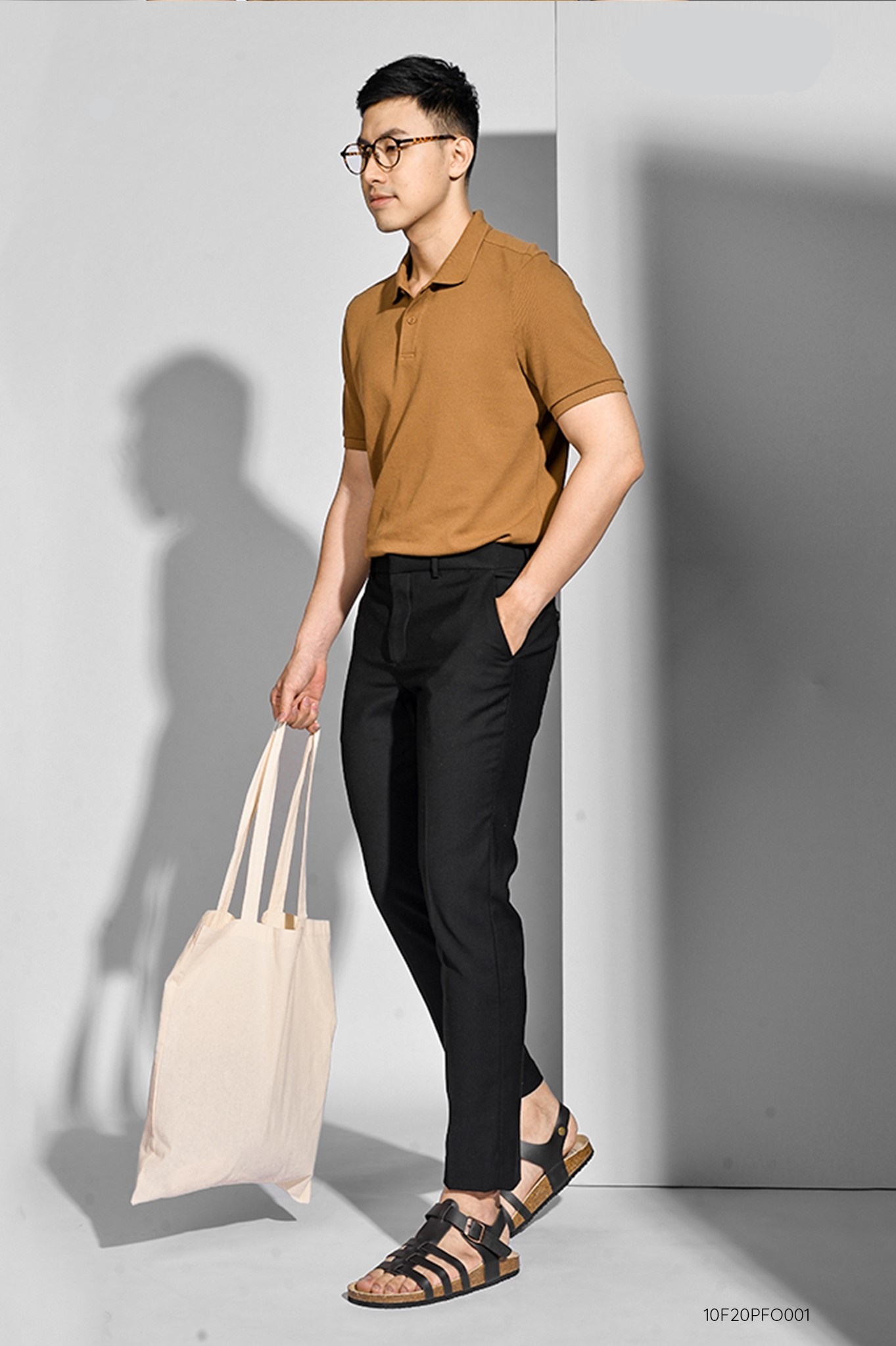 Giày Sandal đế trấu unisex chiến binh da pu đen