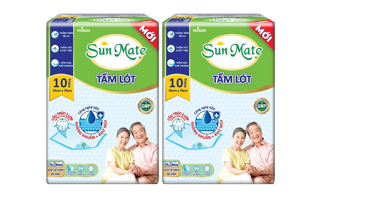 [FREESHIP] Combo 2 gói tấm lót tã người lớn Sunmate