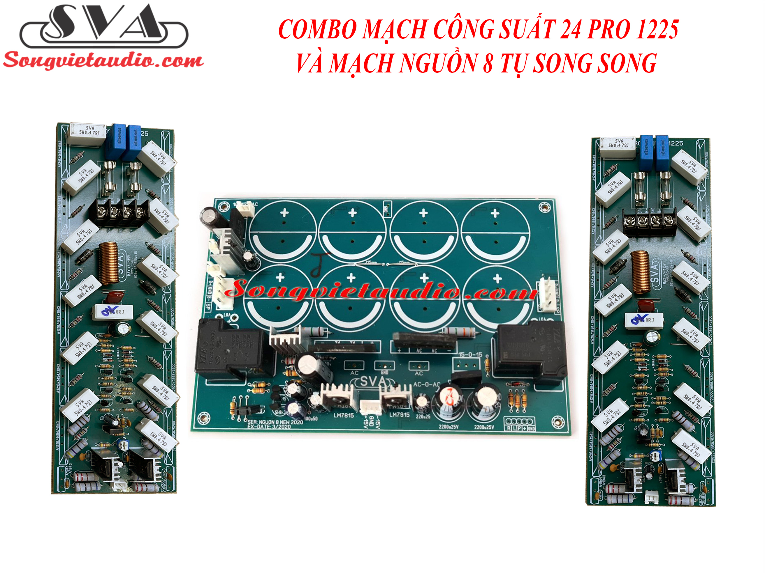 Combo mạch công suất 24 sò pro và mạch nguồn