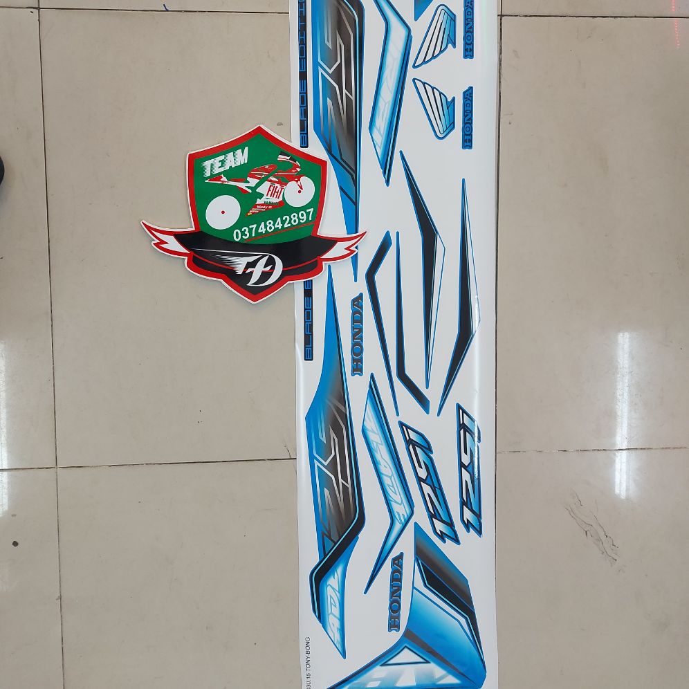 [HCM]Tem xe airblade 2020  tem rời bản dặc biệt 125 - 150 dán xe xanh  xanh đen