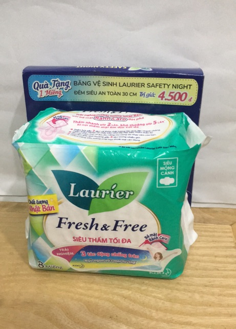 Băng Vệ Sinh Laurier Siêu Mỏng Cánh 8 Miếng(Mỏng Cánh)