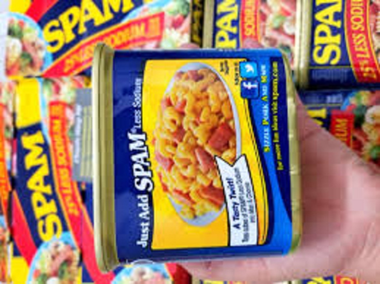 Thịt hộp  Spam 25% Less Sodium 340g của Mỹ ( giảm mặn )