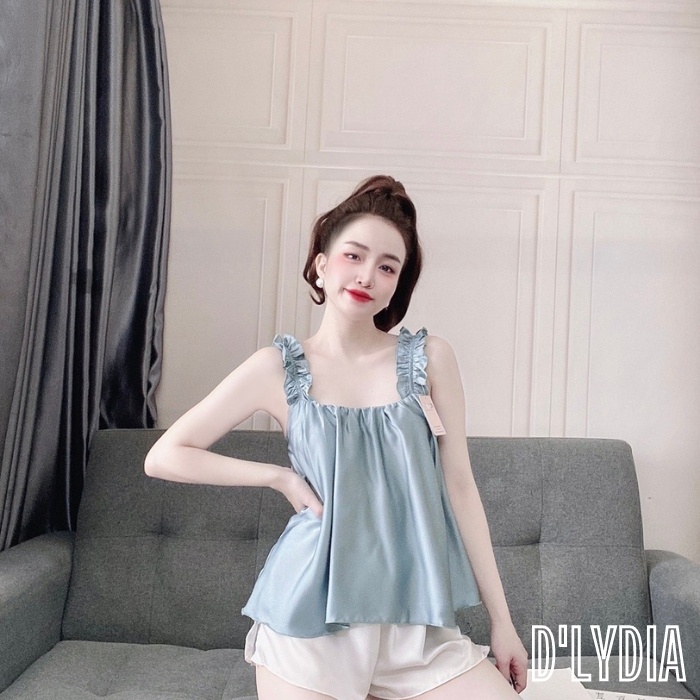 Đồ ngủ nữ sexy lụa satin 2 dây cao cấp D'LYDIA DN01