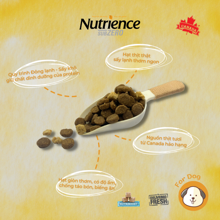Thức Ăn Hạt Khô Cho Chó Mọi Lứa Tuổi Vị Gà Tây Nutrience Subzero
