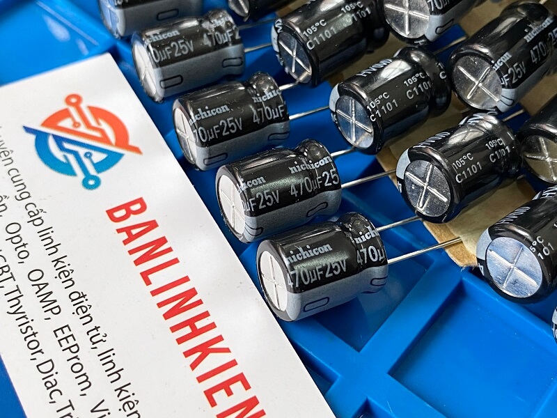 [Combo 10 chiếc] Tụ hóa nichicon 470uF 25V 10×12.5mm