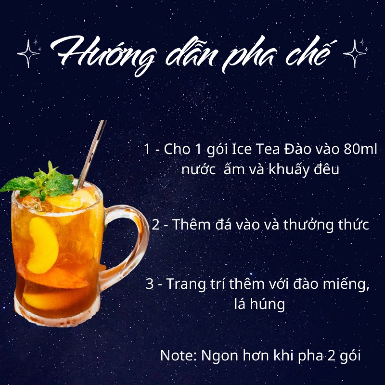 Trà đào hòa tan SAVO (16 gói x 15g)