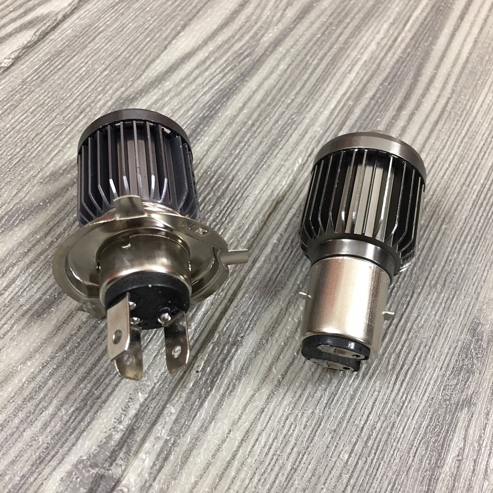 Đèn pha led xe máy bi cầu mini cos vàng pha trắng