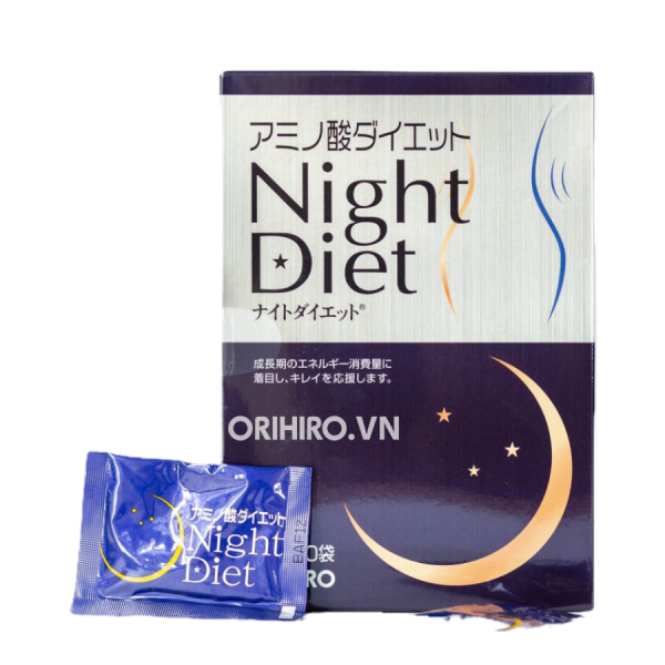 viên uống giảm cân night diet orihiro hộp 60 gói giúp giảm cân ban đêm 2