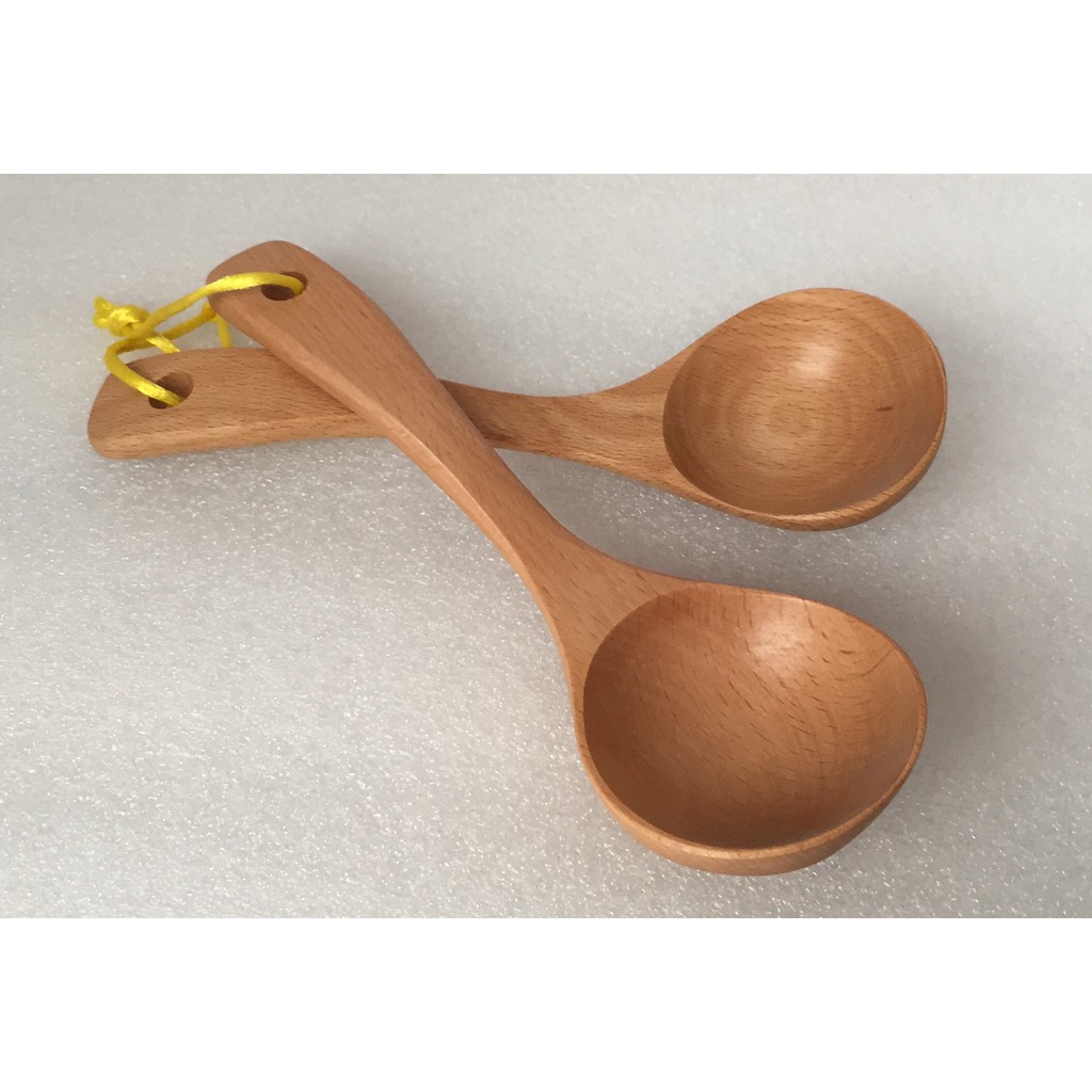 Bộ 2 Vá Canh Gỗ Beech Lớn Thanh Tú 25Cm