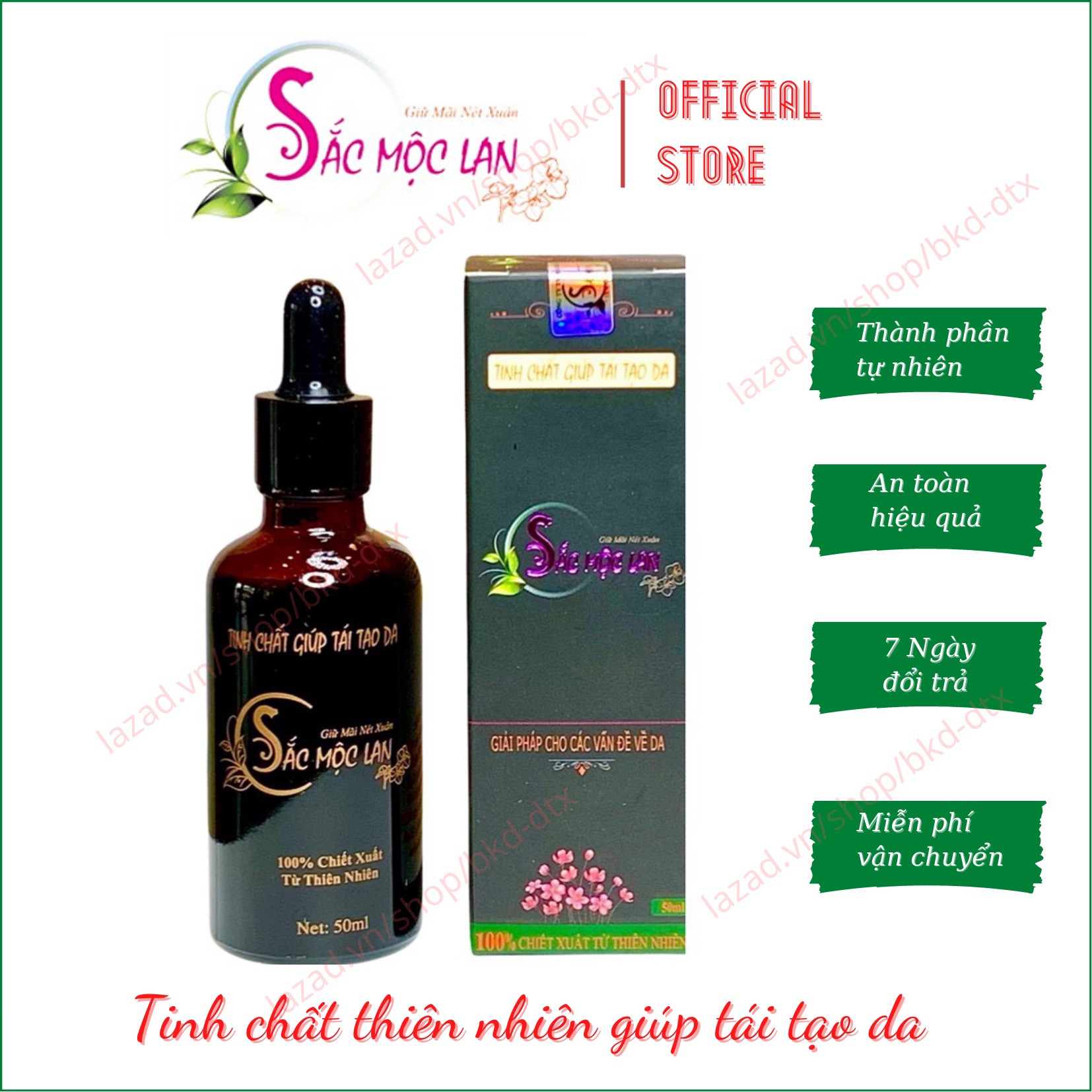 Sắc Mộc Lan Tinh chất thiên nhiên ĐÁNH BAY NÁM, TÀN NHANG, SẸO THÂM & MỤN hiệu quả