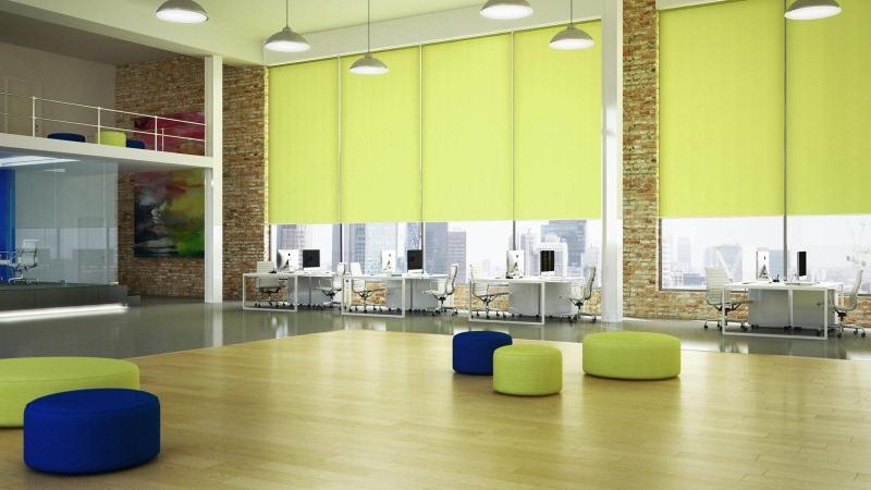 ( Video Hướng Dẫn lắp) Rèm Cuốn Chắn Nắng Cao Cấp Curtain Rolling - Rèm Cuốn Dùng Cho Văn Phòng Màu Xanh Cốm