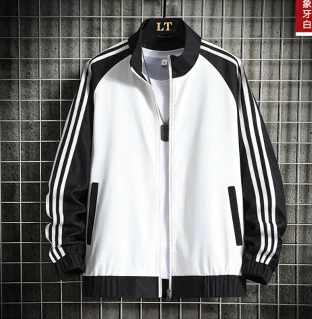 Áo khoác dù nam nữ, áo khoác gió 3 sọc phối tay 2 lớp unisex cao cấp đủ size mẫu mới ƞhất ut448