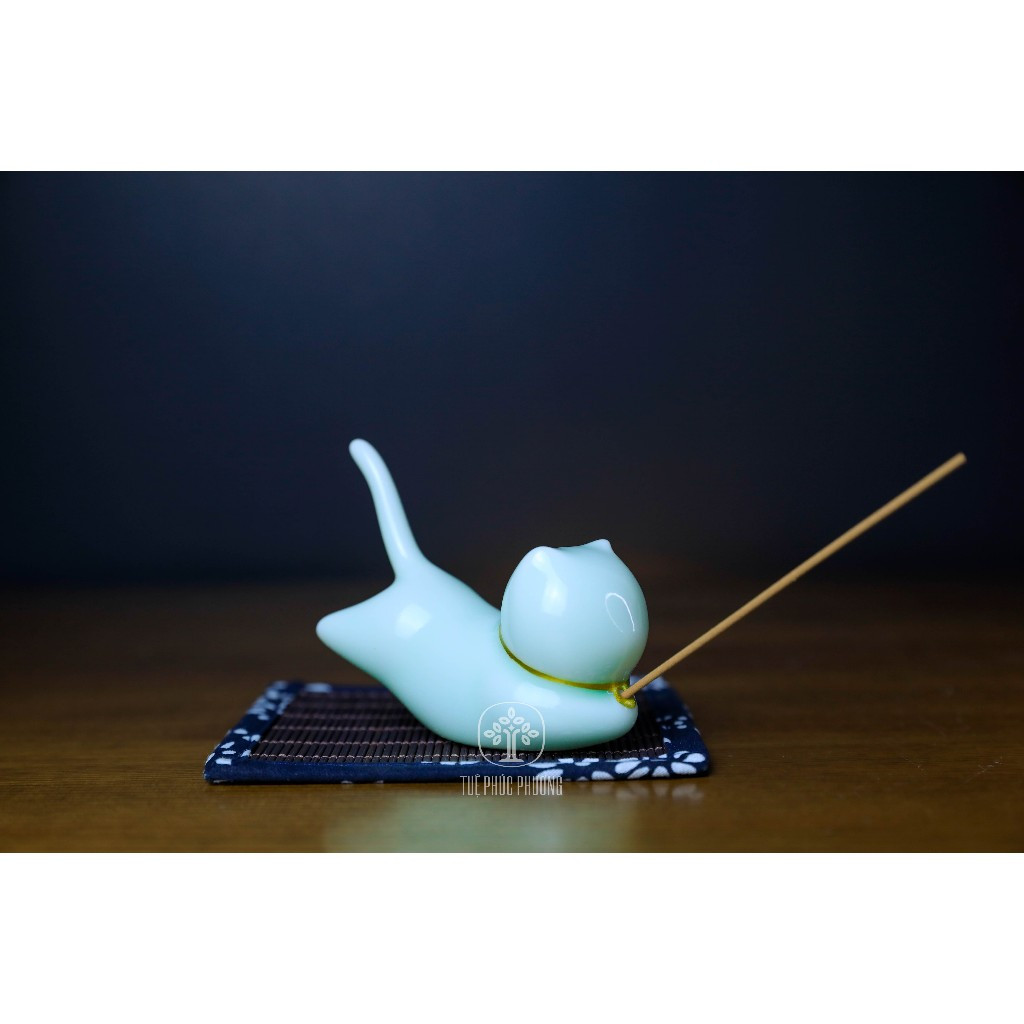 [Ảnh thật] Đế Nhang Mèo , Thỏ cắm thanh hương, đốt trầm