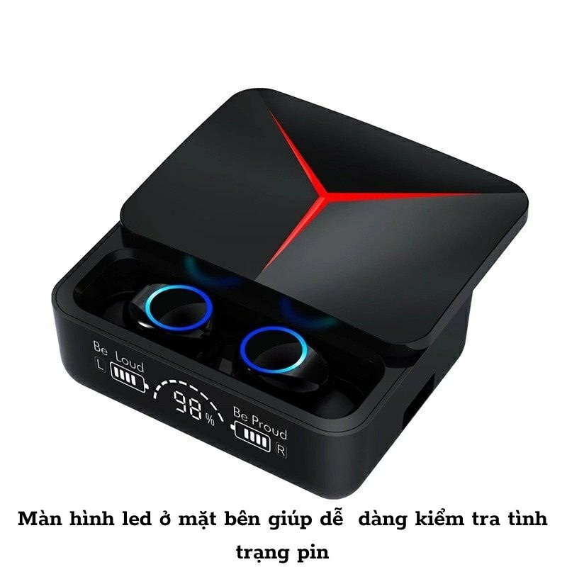 🔝 Tai nghe bluetooth 5.3 M90 Pro TWS Cảm biến vân tay - Màn hình LED - Chống nước -Thiết Kế Mới Ngăn Sạc Trượt Hỗ trợ đàm thoại,Nghe Nhạc, Chơi Game