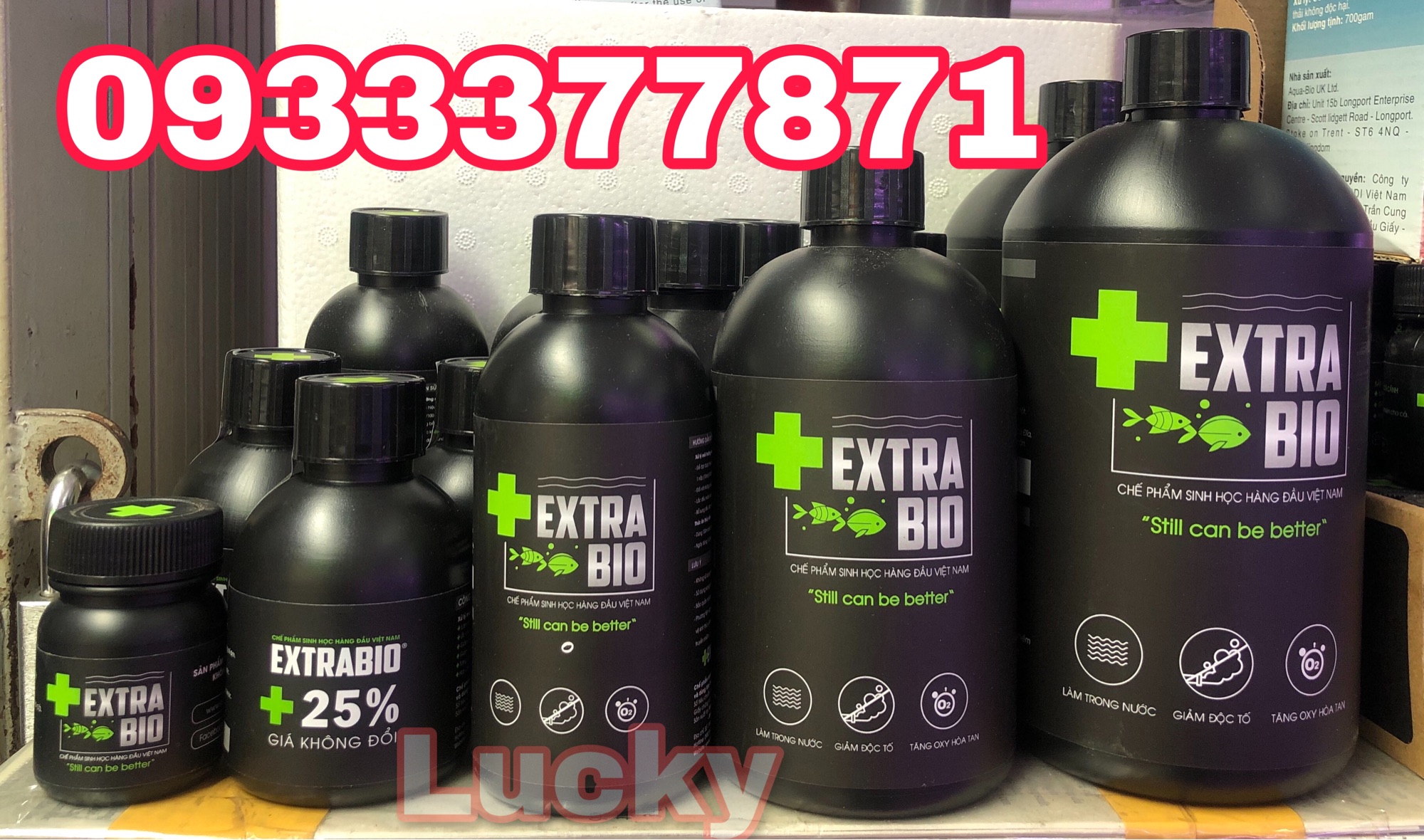 Men Vi Sinh Extra Bio cao cấp cho cá cảnh (Hàng Công ty) Vi Sinh ExtraBio 125ml