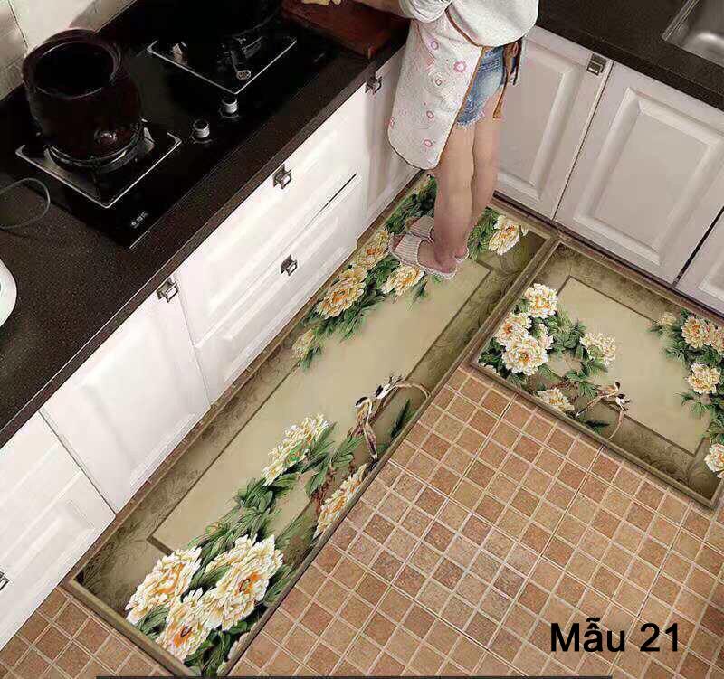 Thảm sàn phòng bếp chống dầu mỡ thấm nước (2 tấm)