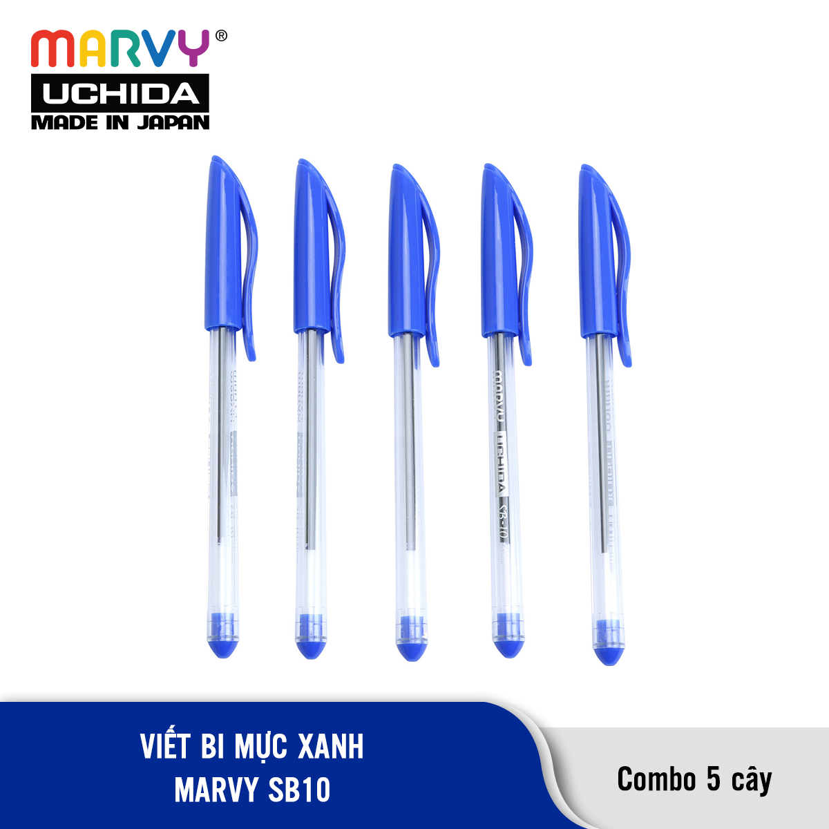 Combo 5 cây Bút bi có nắp mực Đức Marvy Sb10 (ngòi 1.0mm)