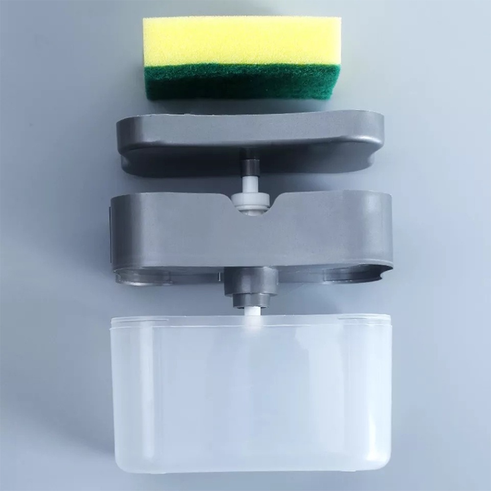 Dishwashing Liquid Dispenser, Smart Soap Dispenser with Pump and Sponge (Random Color)