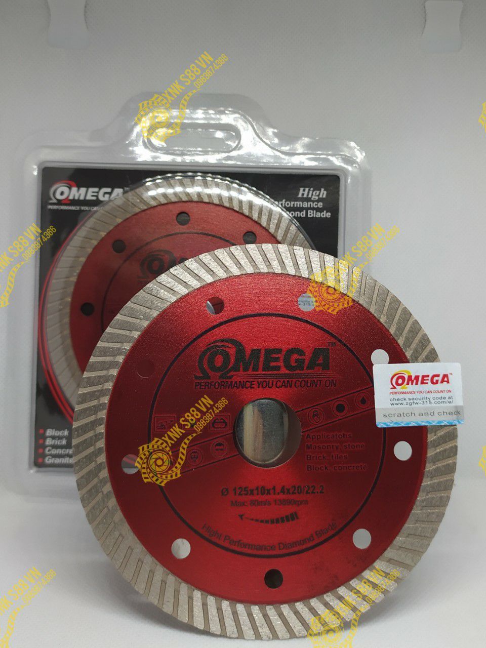 Lưỡi Cắt Đá, lưỡi cắt gạch, Lưỡi cắt bê tông Đa Năng Omega 125 (10 chiếc)