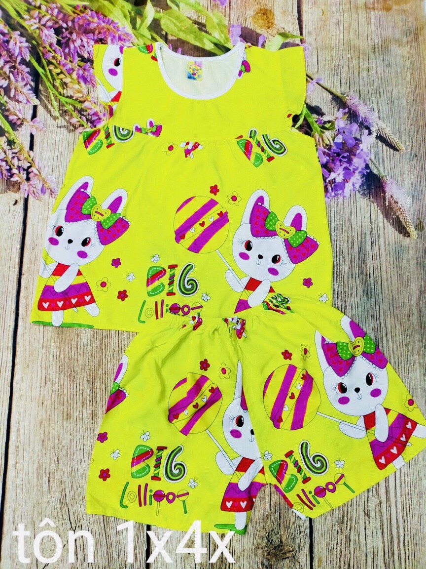 Combo 04 bộ tole (lanh) bé gái (SIZE 20-25KG)