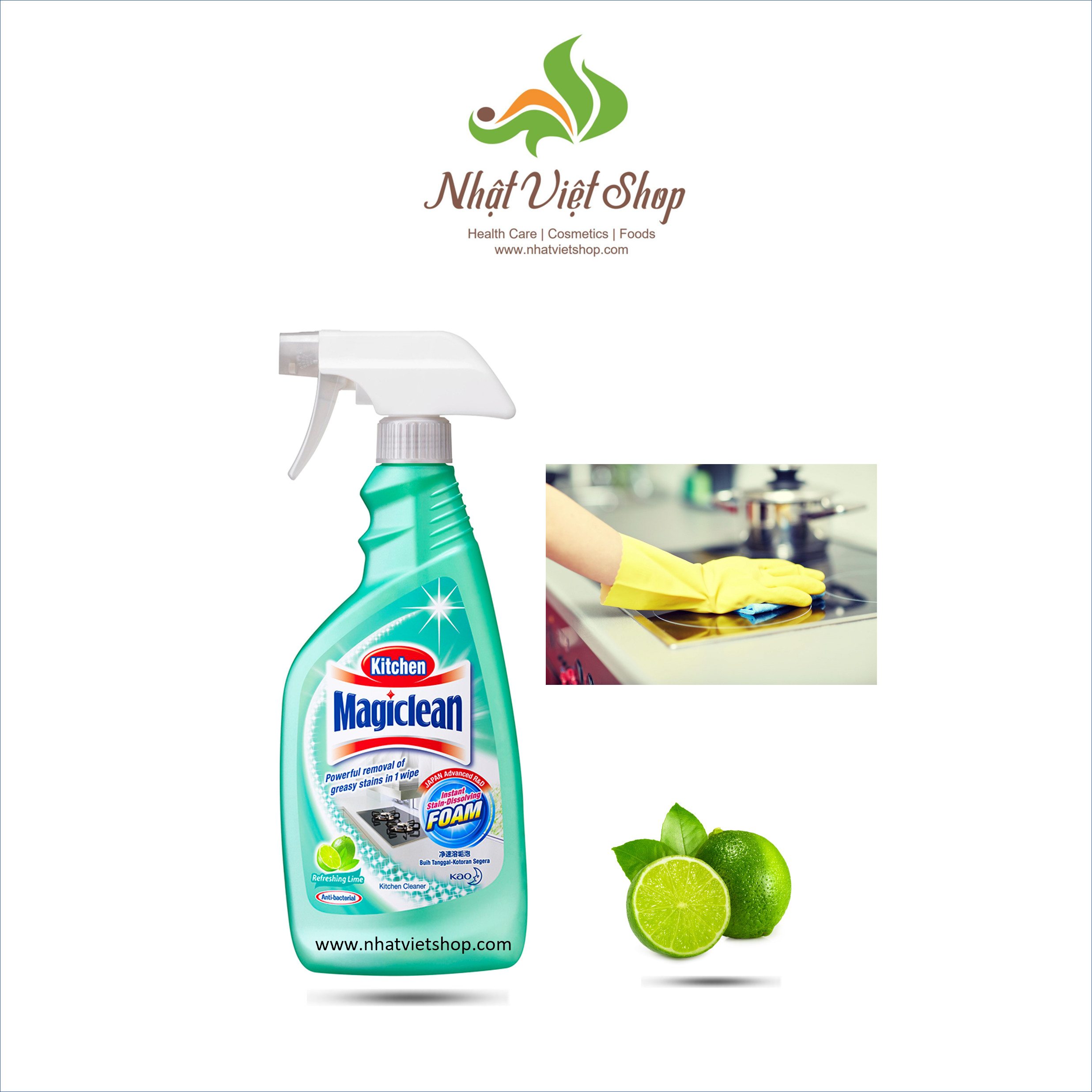 Nước lau bếp magiclean - hương chanh 500ml