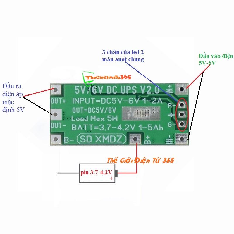 Mạch ups chuyển nguồn tự động 5v 5w