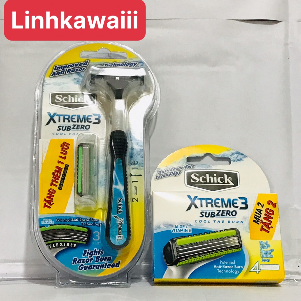 Dao Cạo/ lưỡi dao cạo Schick Xtreme3 4S Sub Zero