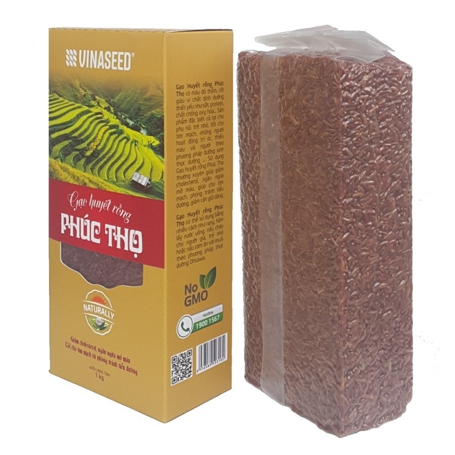 (Chính hãng) Gạo Lứt Huyết Rồng Phúc Thọ - Vinaseed (1kg)