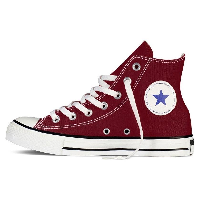 [HCM]Giày Vải Sneaker Thể Thao CV Cổ Cao Đỏ Đô Nữ