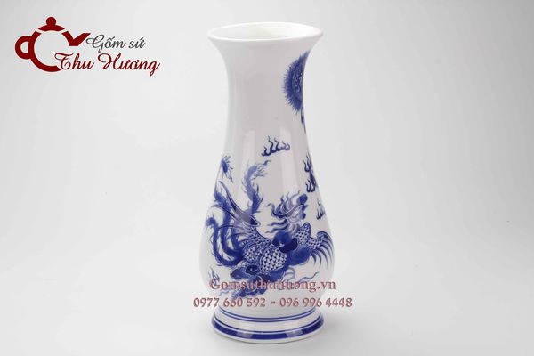 Lọ cắm hoa ban thờ rồng phượng (Đồ thờ Bát Tràng)