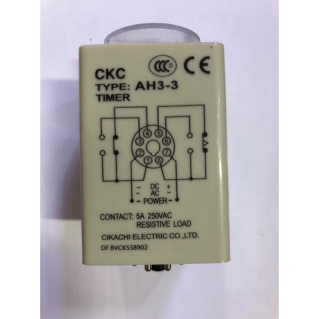 Rơle (relay) trễ thời gian 60s CKC AH3-3 (không kèm đế)