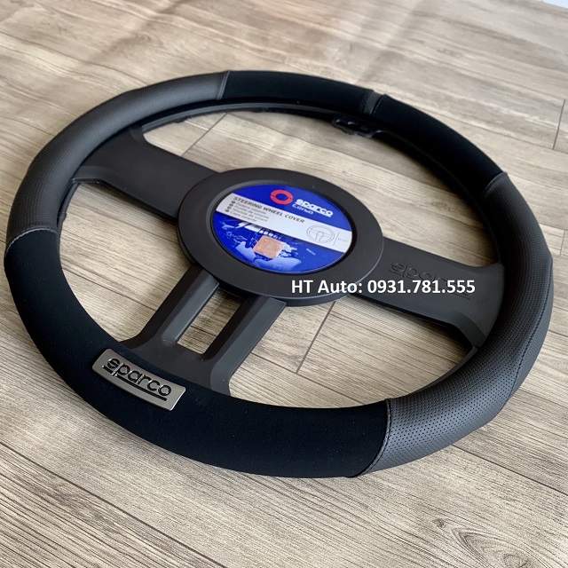 Bọc Vô Lăng SPARCO Nhung - Da PU 103RS/103BK