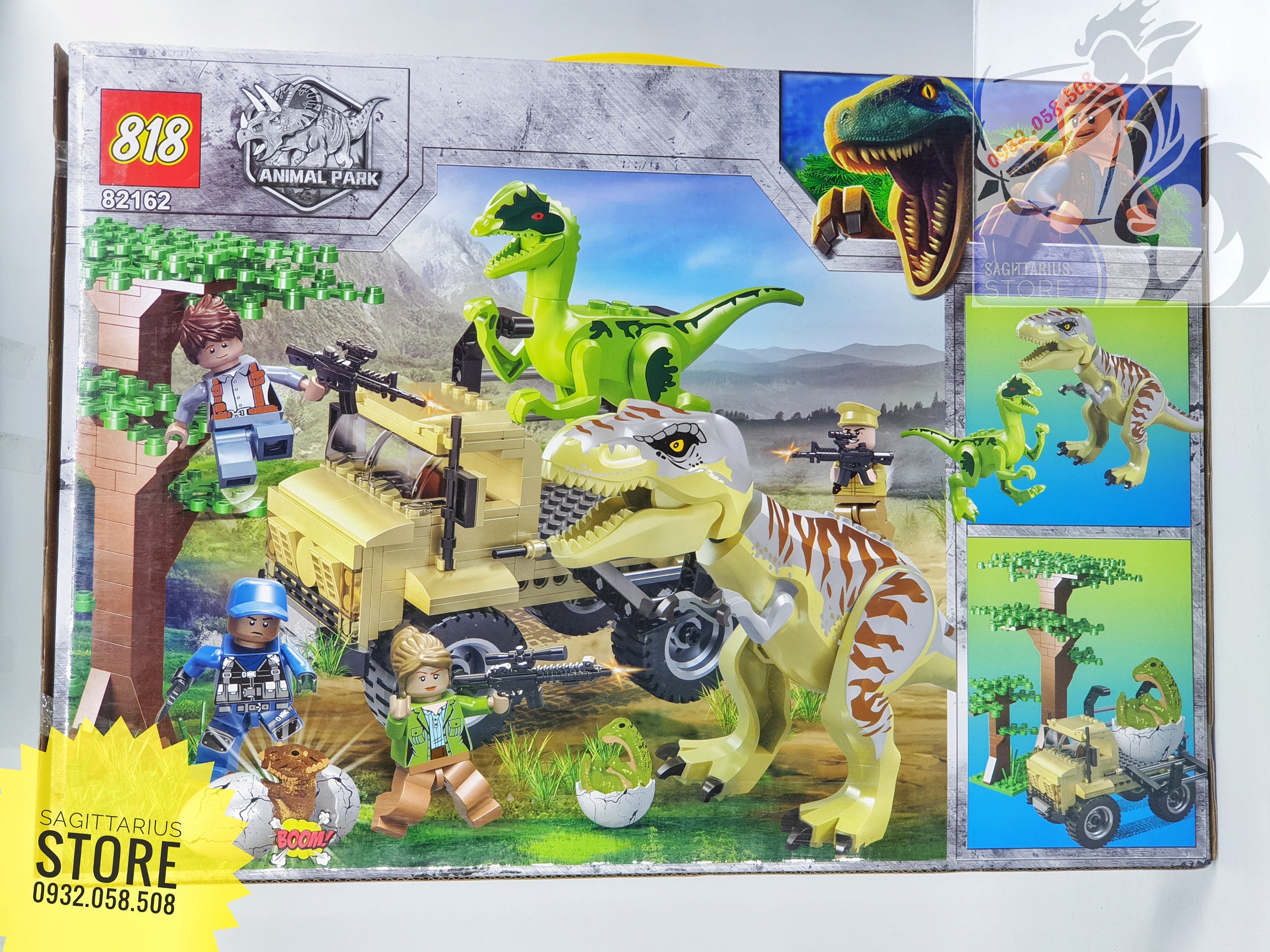 [HCM]Bộ Lego 818 - 82162 Lắp Ráp Công Viên Khủng Long ver2.0 ( 450 Mảnh )