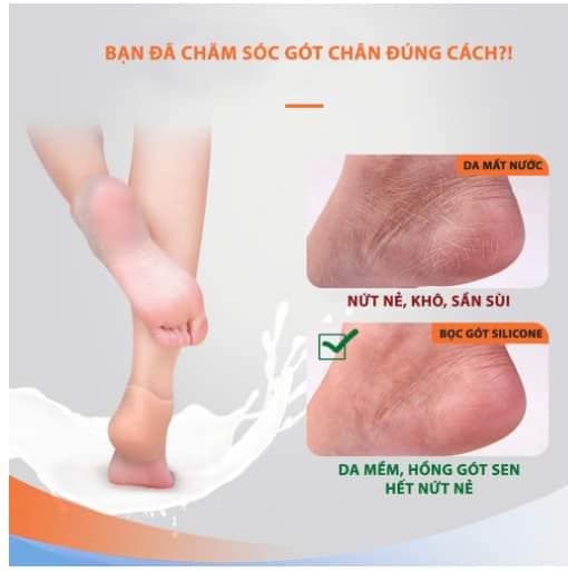 Cặp Silicon Bọc Gót Chân Chống Nứt Nẻ Gót