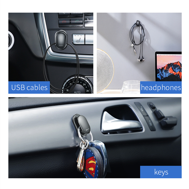 Baseus 4 Móc treo đồ bằng kim loại thích hợp cho xe hơi - INTL