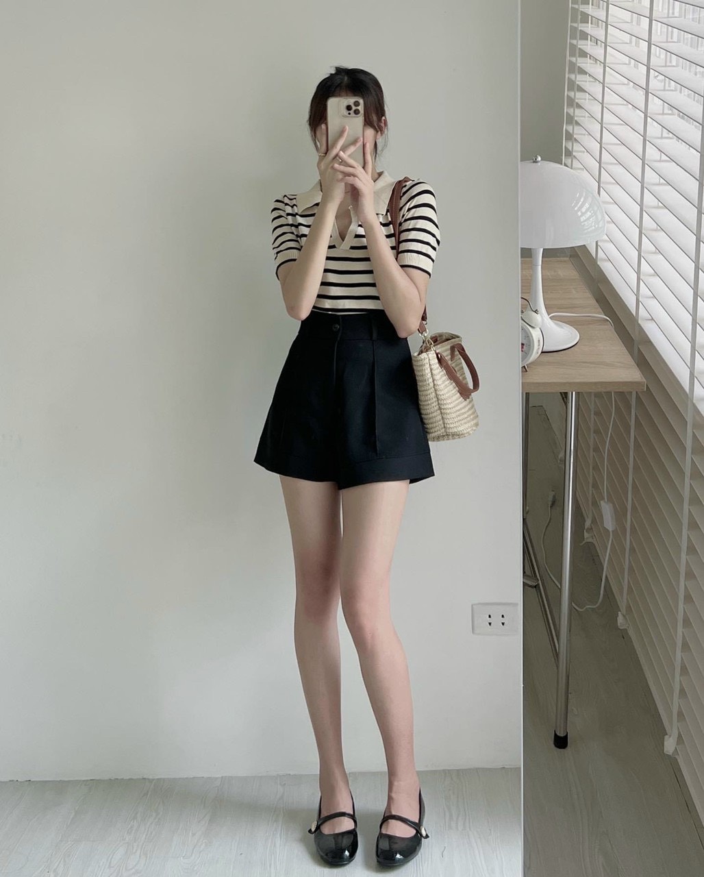 Áo polo len kẻ sọc ảnh thật cuối -CS