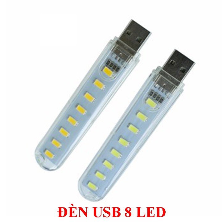 Đèn usb 8 led siêu sáng ánh sáng trắng