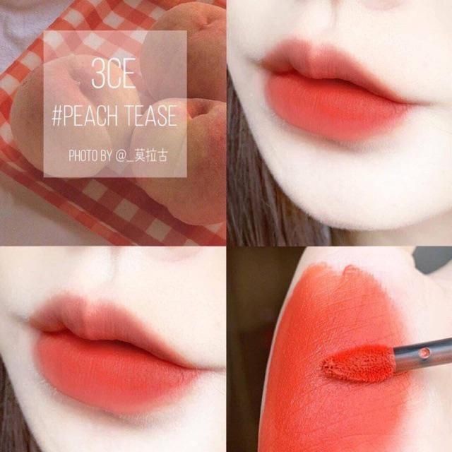 Son kem 3ce cloud lip tint - peach tease cam san hô