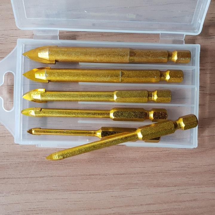 Bộ 6 mũi khoan kính,khoan thủy tinh,gạch men,gạch đá hoa vonfram