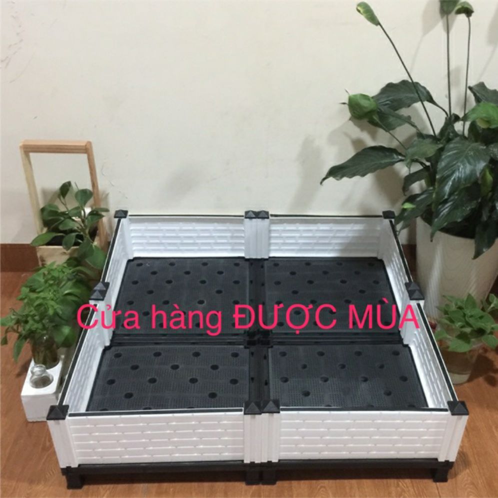 Chậu lắp ghép trồng rau thông minh- 80x80x20cm