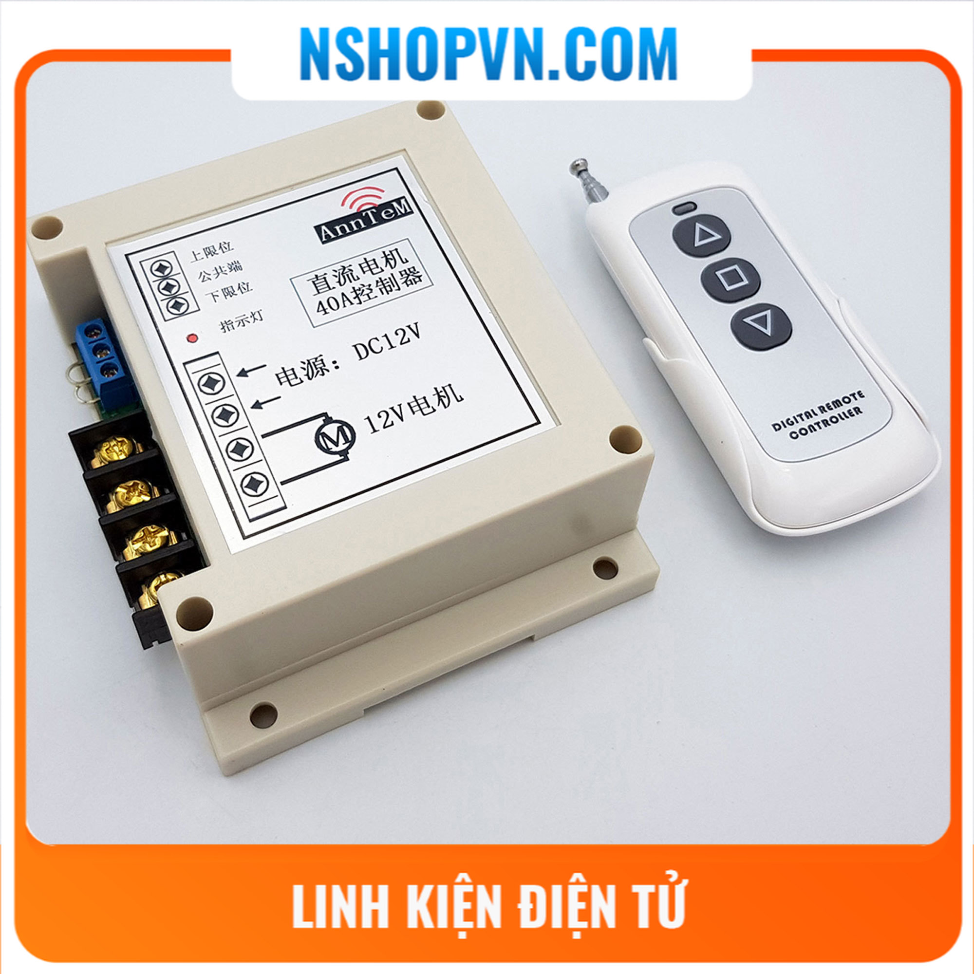 Mạch điều khiển đảo chiều động cơ từ xa 40a 12vdc / 24vdc