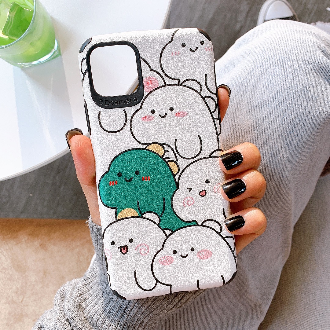 Ốp Lưng Da IMD Dinosaur Cute